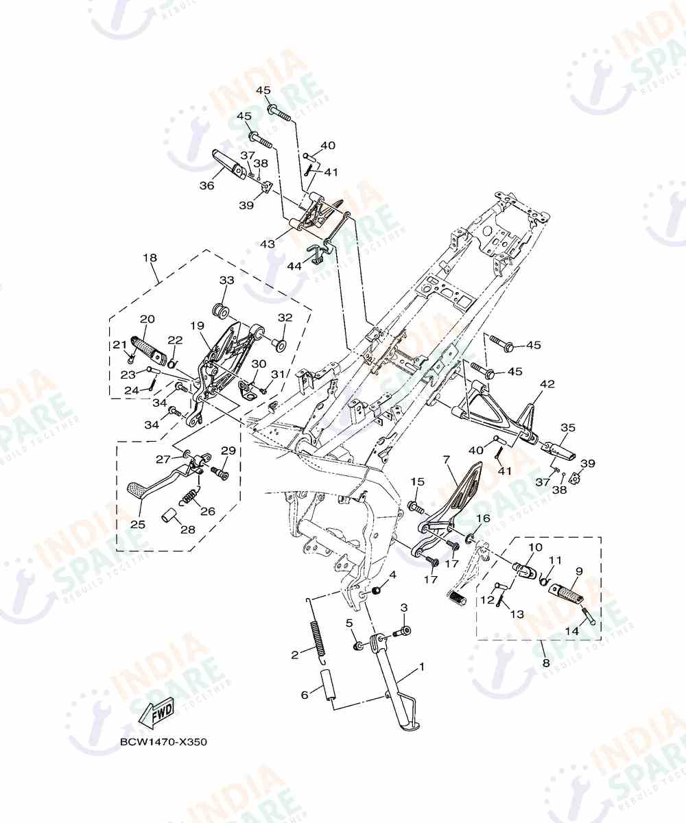 YAMAHA DM4B R15 V4 Series STAND & FOOTREST